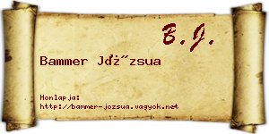Bammer Józsua névjegykártya